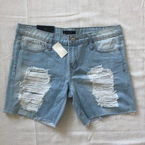 NWT Distressed Denim Shorts